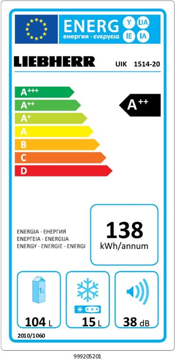 Однокамерный холодильник Liebherr UIK 1514 Comfort