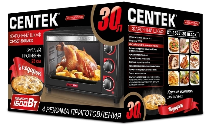 Мини-печь CENTEK CT-1537-30 (Black)