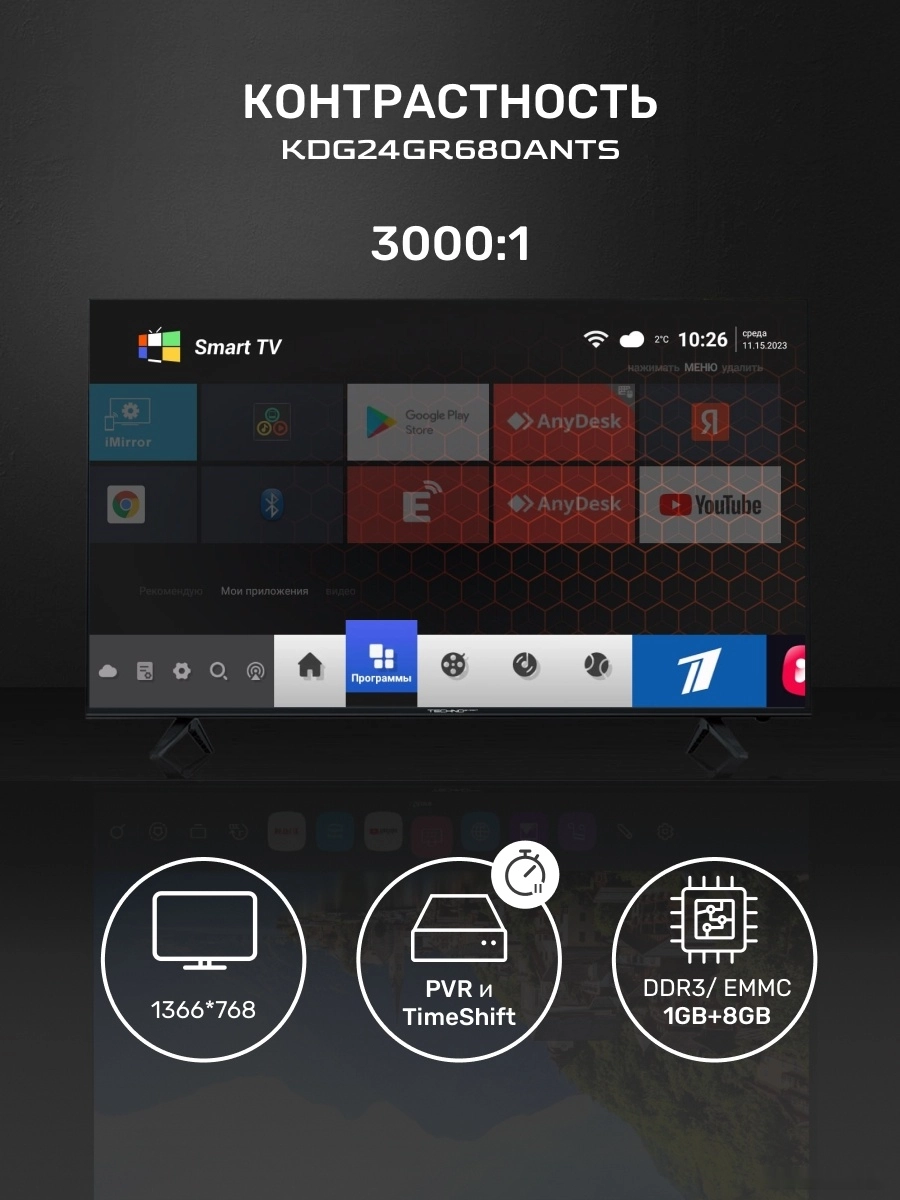 Телевизор Techno Smart KDG24GR680ANTS