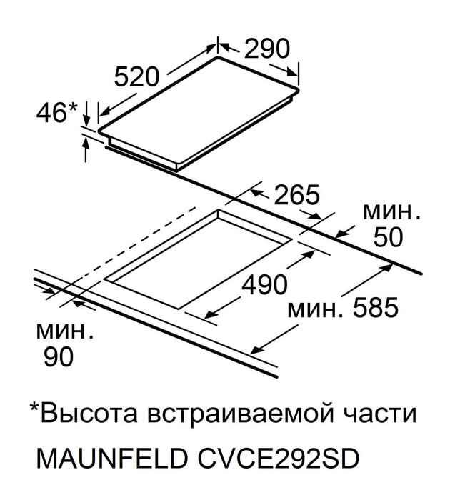 Варочная панель Maunfeld CVCE292STBK